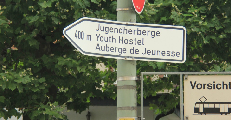 Wegweiser Jugendherberge Frankfurt